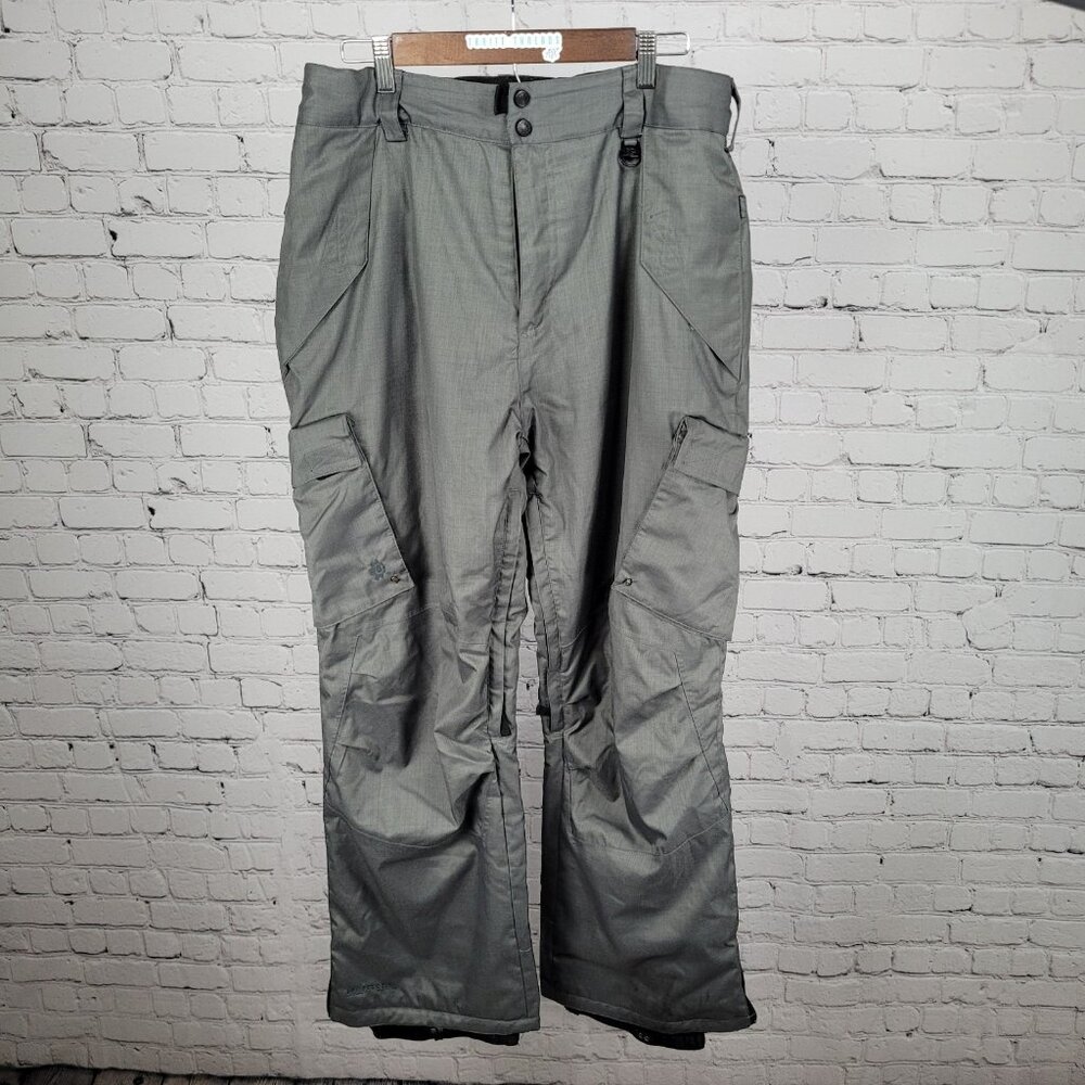 Boulder Gear Grey Adjustable Waist Insulated Snow Ski Pants Large L (36x31)